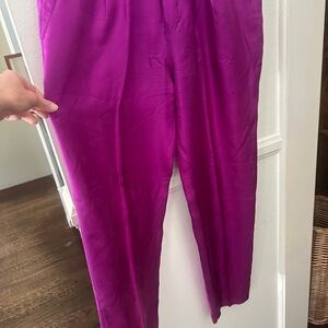 Vintage women’s silk pink Fushia trouser